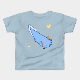 Blue axolotl Kids T-Shirt